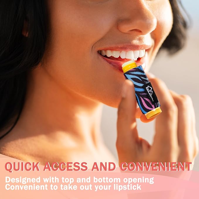 WK IEASON 8PCS Lip Balm Holder Keychain Bulk Gloss