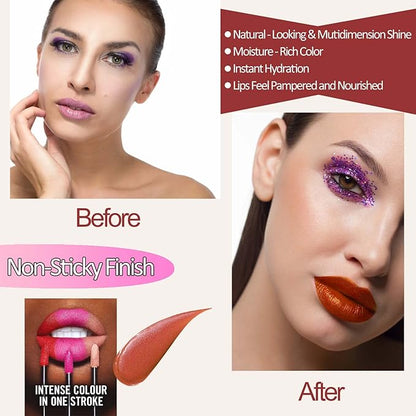 Women Matte Lipstick Nude Long Lasting Liquid Lipstick, Long