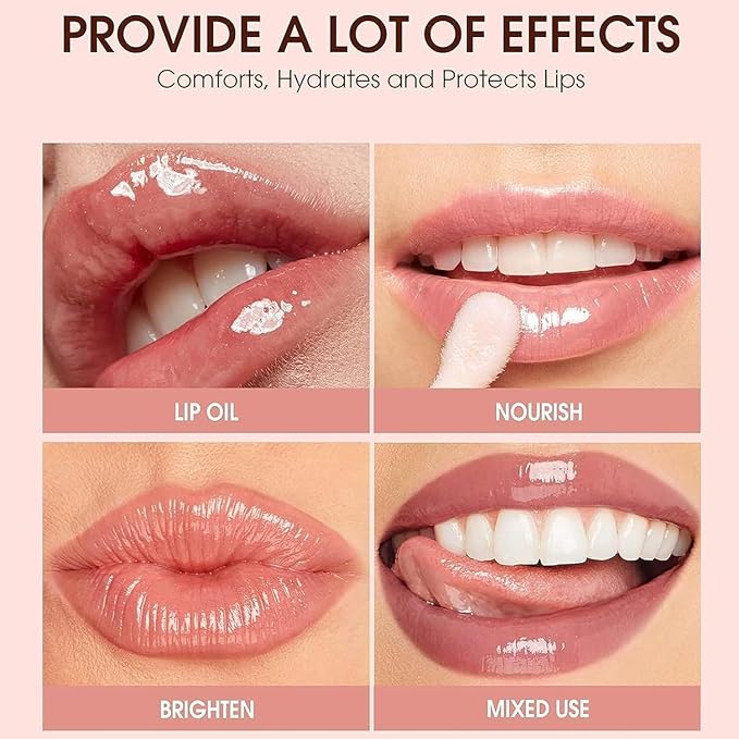MAEPEOR Black Sugar Glossy Lipgloss 5 Colors Nourishing High-shine Glossy Lipgloss Luscious-colors Non-Sticky Shine Glossy Lipgloss (Black Sugar)