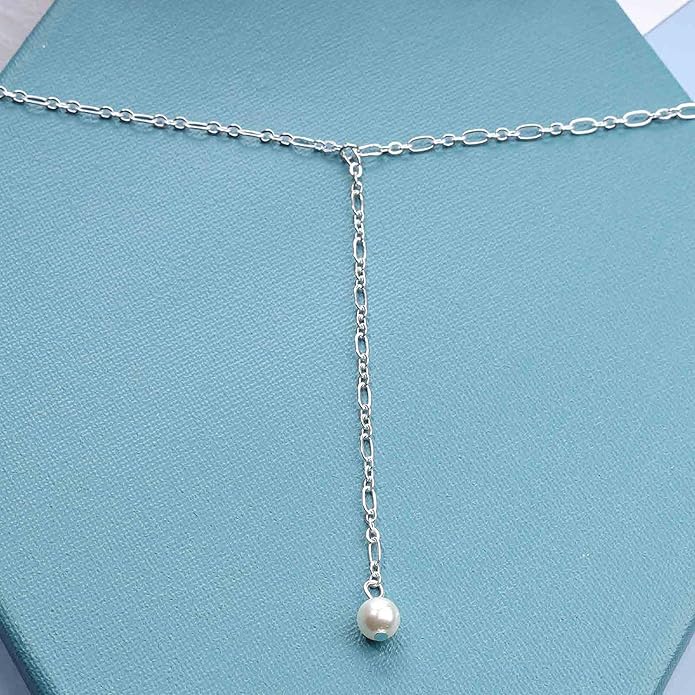 Long Pearl Necklace Pearl Lariat Y