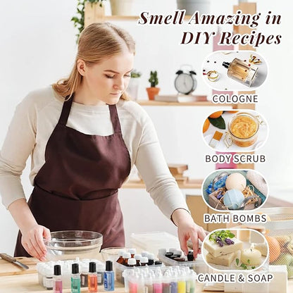 HIQILI Nature Fragrance Oil 6x10ml, Scented Oil for Candle Scents Soap Making & Diffuser, Essential Oils Set for Soy Candles Slime Home Car Aromatherapy, for Men Women Halloween Thanksgiving