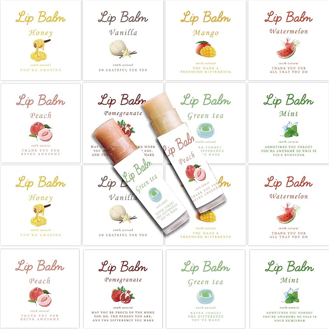 CRASPIRE 80Pcs 8 Styles Labels Lipsticks