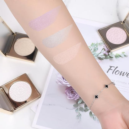 Face Highlighters Exquisite 3D Texture Luminizers Palette, Shiny