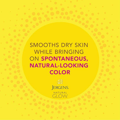 Jergens Natural Glow Instant Sun Self Tanner Moisturizer + Bronzer, Lightweight Sunless Tanner Moisturizer for a Sunkissed Natural Glow, Light Bronze, 6 Ounce