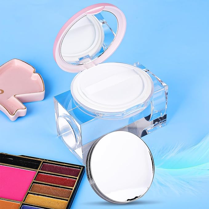 Mabor 2pcs Loose Powder Containers Powder for Women Powder Case