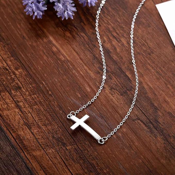 Dainty Cross Pendant Necklace Choker Necklace Chain Christian