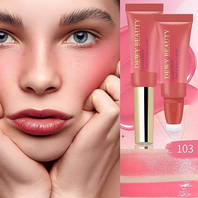3 Color Blush Beauty Wand, Soft Matte Lightweight Face