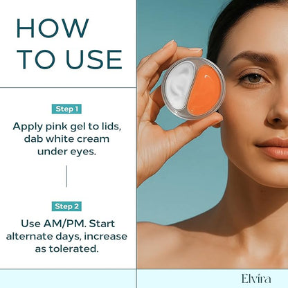 Eye Cream for Dark Circles & Puffiness – Dual Retinol + 5-Peptide Complex with Stem Cell Extract – Anti-Aging & Moisturizing – 0.68 OZ