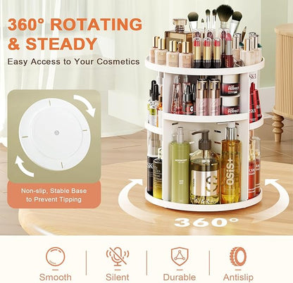 Rotating makeup organizer, 360 spinning