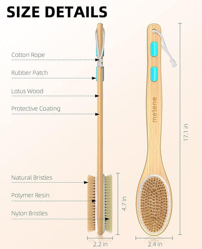 Metene 2 pack shower brush