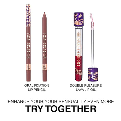Double Pleasure Lip Oil - Moisturizing Lip Gloss for Women - Softening Glow Lip Plumper Gloss - Hydrating Lip Glow Oil - Plumping Lip Gloss Oil with Silicone Applicator (Adrenaline Shot)