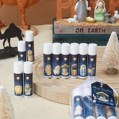 Dunzy 50 Sets Nativity Lip Balm Supplies