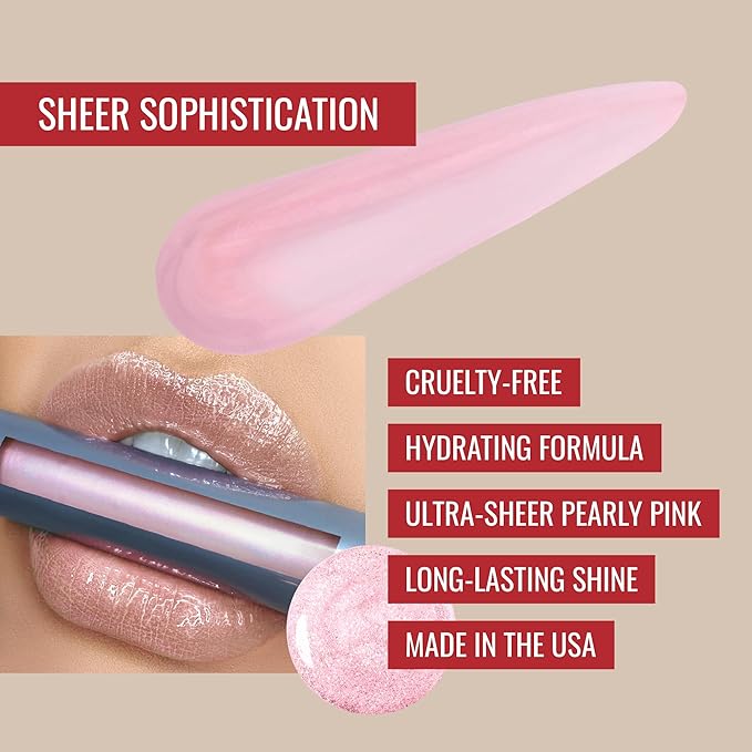 Runway Rogue Classic Lip Gloss, Sheer Pearly Pale-Pink Rogue