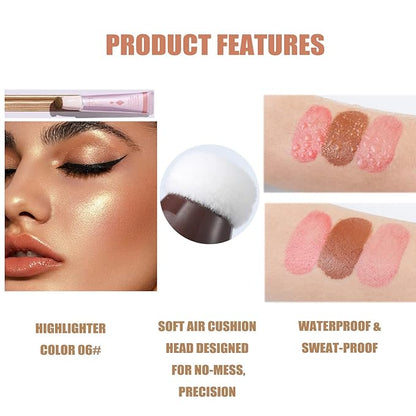 Highlighter Makeup, Liquid Highlighter Beauty Wand, Long Lasting Fl Oz