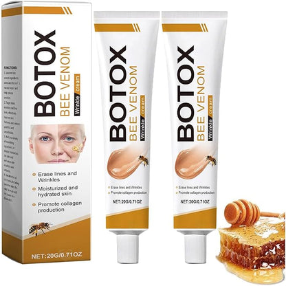 2 Pack Bo-tox Bee Venom Cream for Lifting & Firming Saggy Face/Neck/Eyes, Wrinkle & Fine Lines & Eye Bag Removal, Restoring Elasticity & Deeply Moisturizing, Natural Bee Venom Serum for All Skin Types