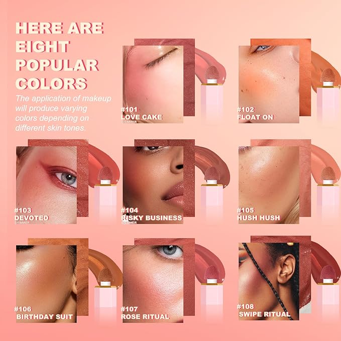 YOUNG VISION Liquid Cheek Blush -Soft Cream Rouge/Blusher Dewy Finish