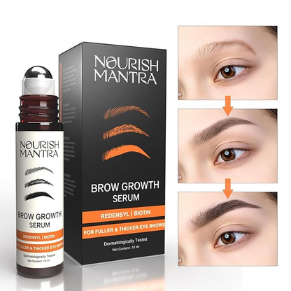 Nourish Mantra Eyebrow Growth Serum 10 ml and Ratrani Moroccan Lava Face Wash 100 ml