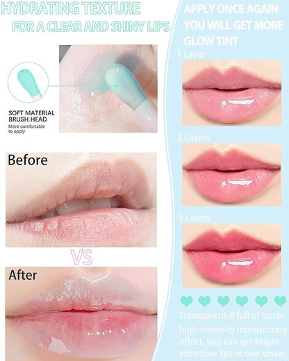 Tinted Moisturizing Lip Glow Oil,Hydrating Plumping Gift