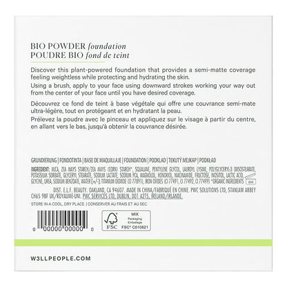 Well People Bio Powder Foundation, Lightweight & Hydrating Cruelty-free, 3W