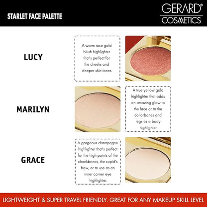 Makeup Highlighter Palette Trio (Starstruck) by Gerard Cosmetics