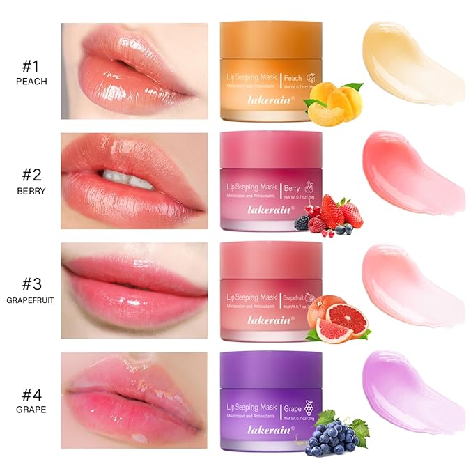 Lip Sleeping Mask,Moisturizing Lip Mask 0.7oz(03-Grapefruit)