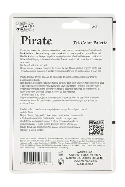 Mehron Makeup Tri-Color Character Makeup Palette | Halloween, 7 oz