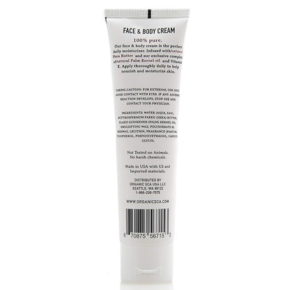 Shea Butter Moisturizing Face and Body Cream – Anti Aging, Non-Greasy Rejuvenating Lotion for Nourishing, Hydrating Dry Skin- (3.4 oz/100 ml)