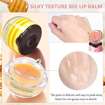 1PCS Lip Balm Honey Pot,Honey/Apple Lime Lime)