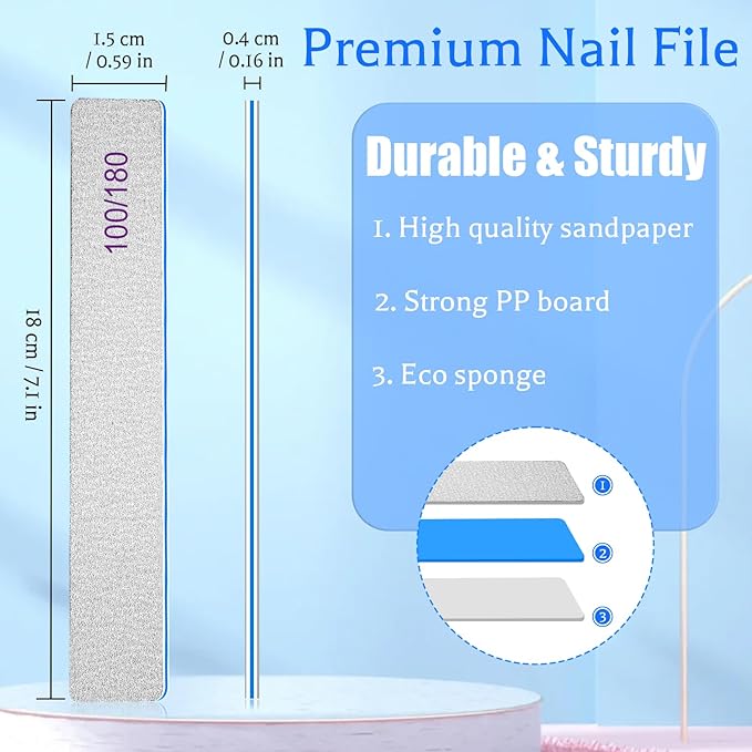 Nail file 100/180 grit 25