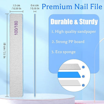 Nail file 100/180 grit 25