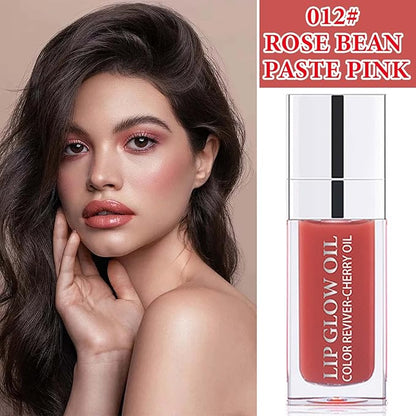 Lip Glow Oil,Clear Plumping Lip Oil Waterproof Glow