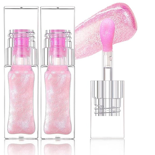 2 PCS Color Changing Lip Oil,Moisturizing Color Changing Lip Gloss,Non-sticky Nourishing Repairing Primer Lip Tint