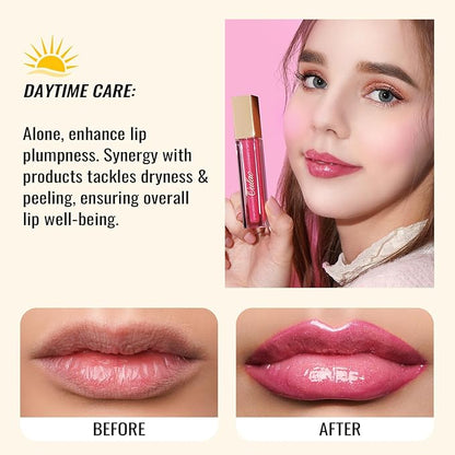 Oulac Light Orange Lip Gloss High-shine Moisturizing Lip Gloss Oil Colorful Shade Liquid Lipstick Non-stick Cup Glitter lipstick Lip Tint Reduce Fine Lines Lip Glaze For Dry Lip C02
