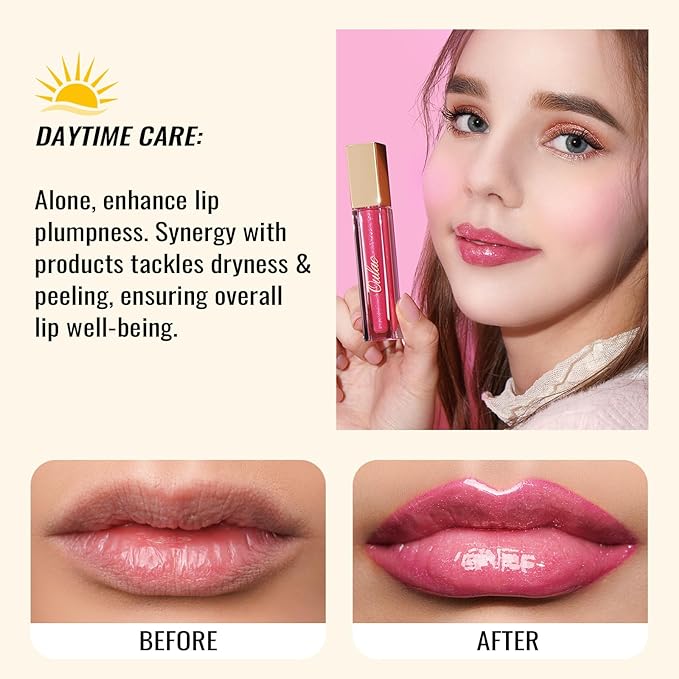 Oulac Hydrating Lip Gloss with Mirror Finish Moisturizing & Reduce Fine Lines Lip Oil Refuse Chapped Lips Non Sticky Lip Gloss for Girls Women, 4.5ml/0.15fl.oz, Cherry Sexy(C13)