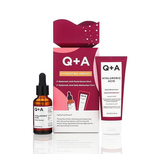 Hydrating Heroes Skincare Gift Set – A Giftset with Hyaluronic Acid Facial Serum 30ml, Daily Moisturiser 75ml for Dry, Dehydrated Skin, Vegan, Cruelty-Free, for Soft, Supple Complexion