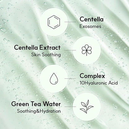Centelsome 5X Soothing Serum 1.69 fl oz/50ml | for Hydration, Glow, Sensitive, Anti Aging, Acne treatment for Face, Korean Skincare with Centella Asiatica, Exosomes for Skin, Panthenol