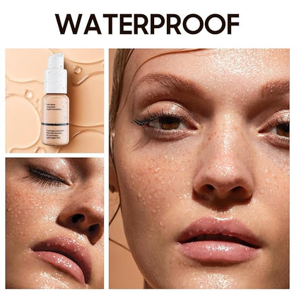Matte Full Coverage Liquid Foundation - Lightweight & (#102 Nude)