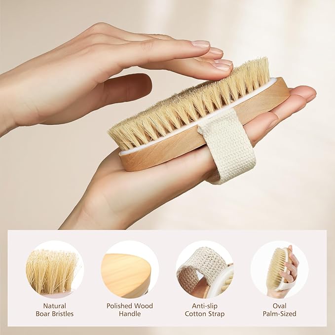 Popchose dry brushing body brush,