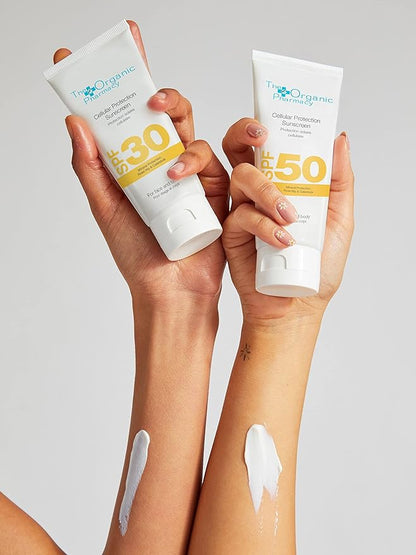 The Organic Pharmacy Cellular Protection Sunscreen SPF 50 - Mineral Sunscreen, 3.4 oz 100 ml