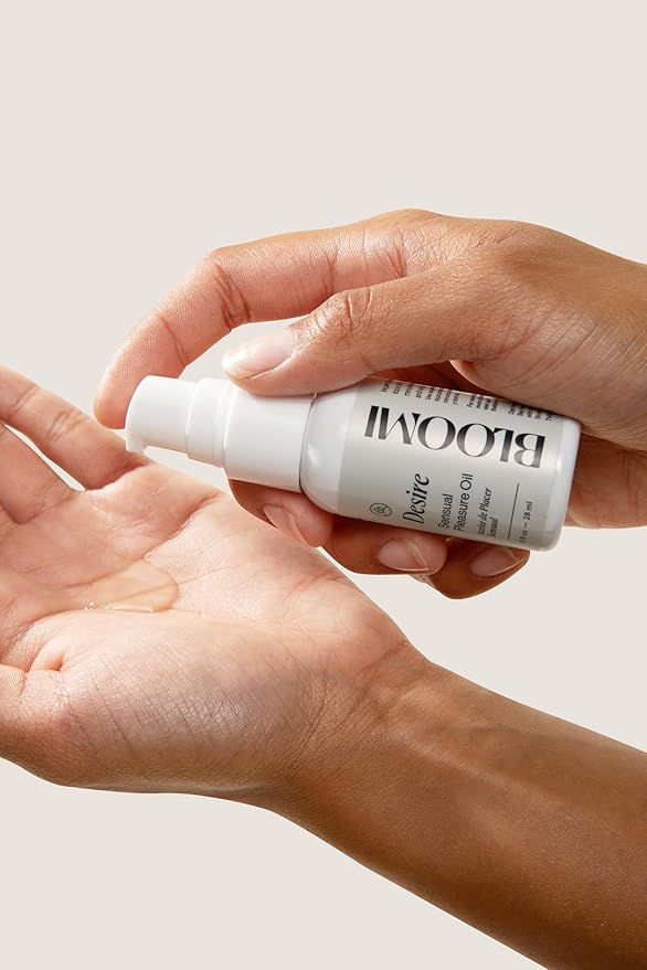 Bloomi Desire Body Oil for Date Night - Sensual Massage Oils Safe - Fragrance Free Relaxing Massage Therapy - Vegan Intimate Arousal Oil to Increase Pleasure - Natural Ingredients for Couples 0.9oz