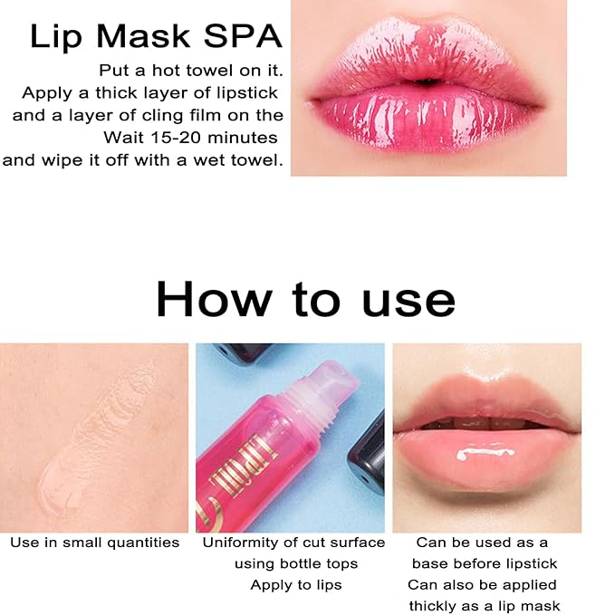 Plumping Lip Oil Set, Clear Lip Gloss for Lip Care, Fruit Flavour Hydrating Lip Glow Oil Toot Lip Oil, Nourishing, Non-sticky