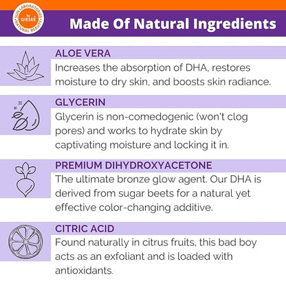 Sun Laboratories By Giesee Dark Sunsation Self Tanning Solution 16 oz - Sun Tanning Lotion, Spray Tan, Tanning Spray, Airbrush Tanning, Sunless Tanner, Self Tanner Spray Mist, Bronzing Spray