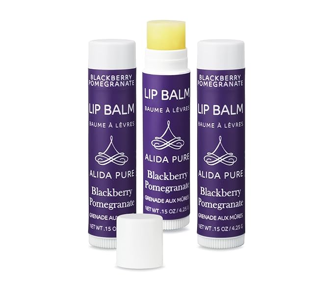 Blackberry Pomegranate Lip Balm Collection, Vegan Lips,