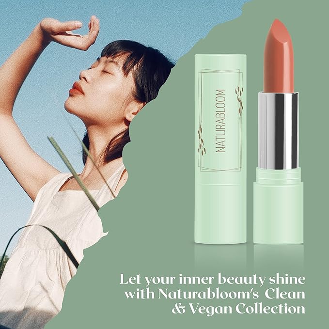 Vegan Lipstick (Coral) - Sensational One-Stroke Long Lasting Lipstick from Natural Oils & Butters Full-Coverage Lip Color with Shea Butter & Coconut Extact - Premium Hydrating Lipsticks