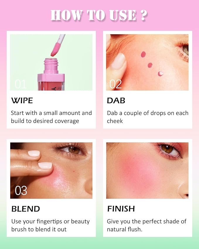 Pink Liquid Blush Oil Clear Liquid Blush for for Women