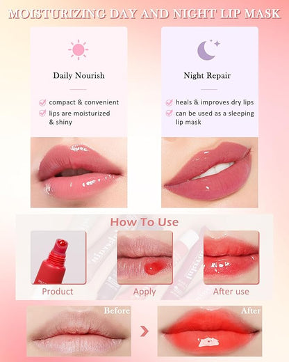 Lip Butter Balm Pink Sugar,Hydrating Tinted Gift