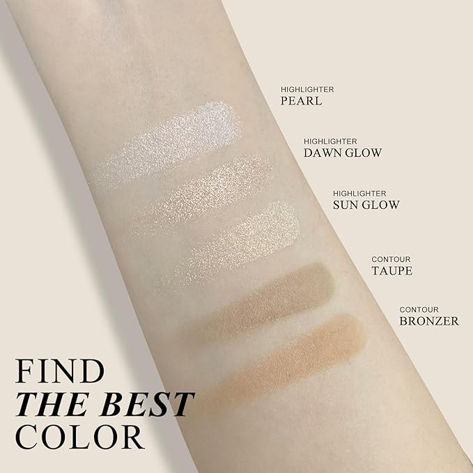 KYDA Face Sculpting Contour Palette, Natural Shimmer Smooth