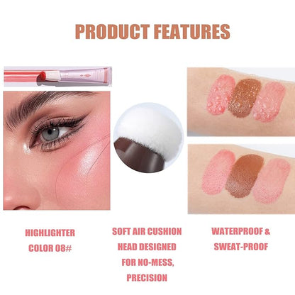 Highlighter Makeup, Liquid Highlighter Beauty Wand, Long Lasting Fl Oz