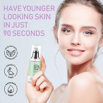 Instant Face Lift Cream,Skin Tighten And Lift Neck Cream for Women with Plant Extract, Neck, Eye Anti-aging Serum for Smoothing Fine Lines, Wrinkles and Firming Loose Sagging Skin-50ML