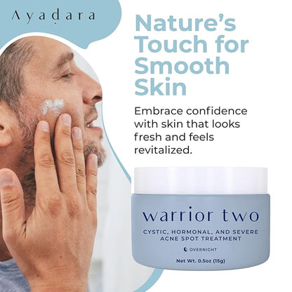 Cystic Acne Spot Treatment Overnight Hormonal Acne Treatment for Face & Body Sulfur Cream for Women Men & Teens Effective for Stubborn Breakouts 120 Uses